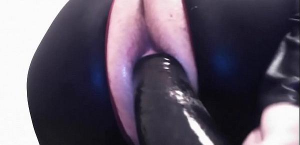  chubby inflatable dildo anal stretching fat butt gape large